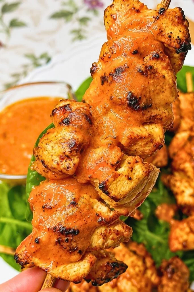 Peri Peri Chicken Skewers with Lemon Butter Sauce