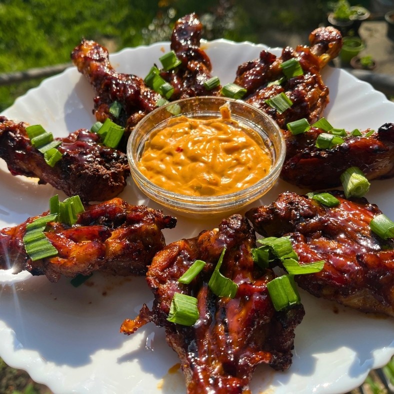 BBQ Caramelized Air Fryer Butterfly Chicken Drumsticks