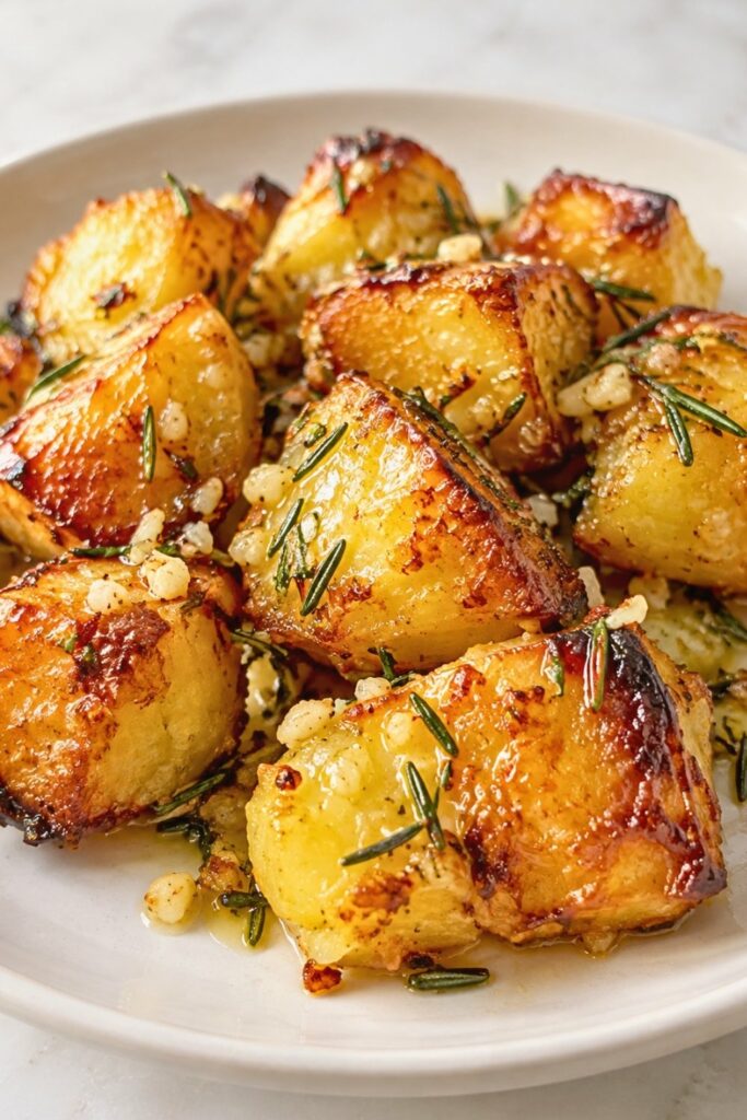 Crispy Honey Garlic & Rosemary Roast Potatoes