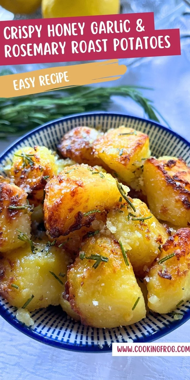 Crispy Honey Garlic Rosemary Roast Potatoes