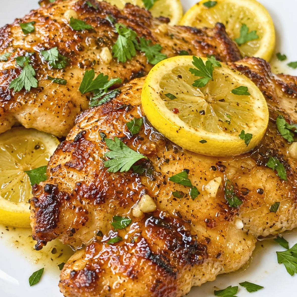 Parmesan Crusted Chicken with Lemon Butter Sauce