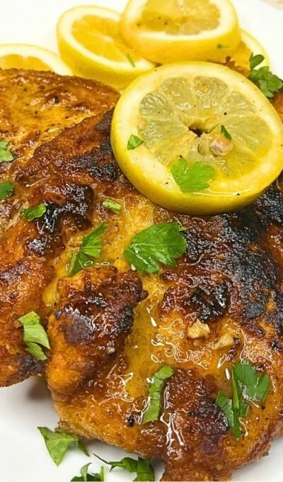 Parmesan Crusted Chicken with Lemon Butter Sauce