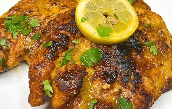 Parmesan Crusted Chicken with Lemon Butter Sauce