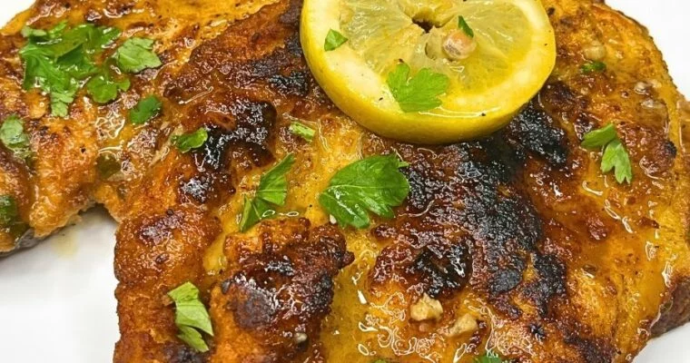 Parmesan Crusted Chicken with Lemon Butter Sauce