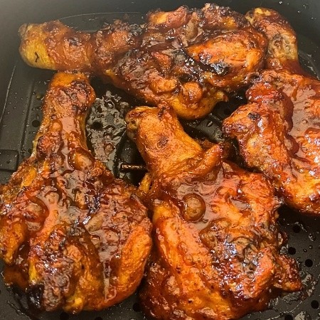 BBQ Caramelized Air Fryer Butterfly Chicken Drumsticks 4