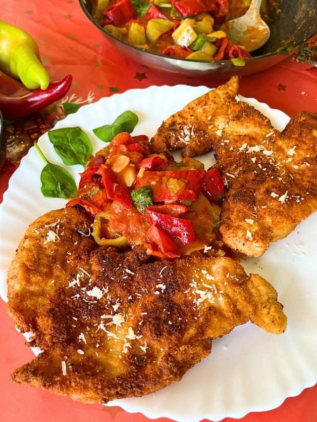 Crispy Parmesan Chicken Cutlets with Melted Tomato Sauce 2