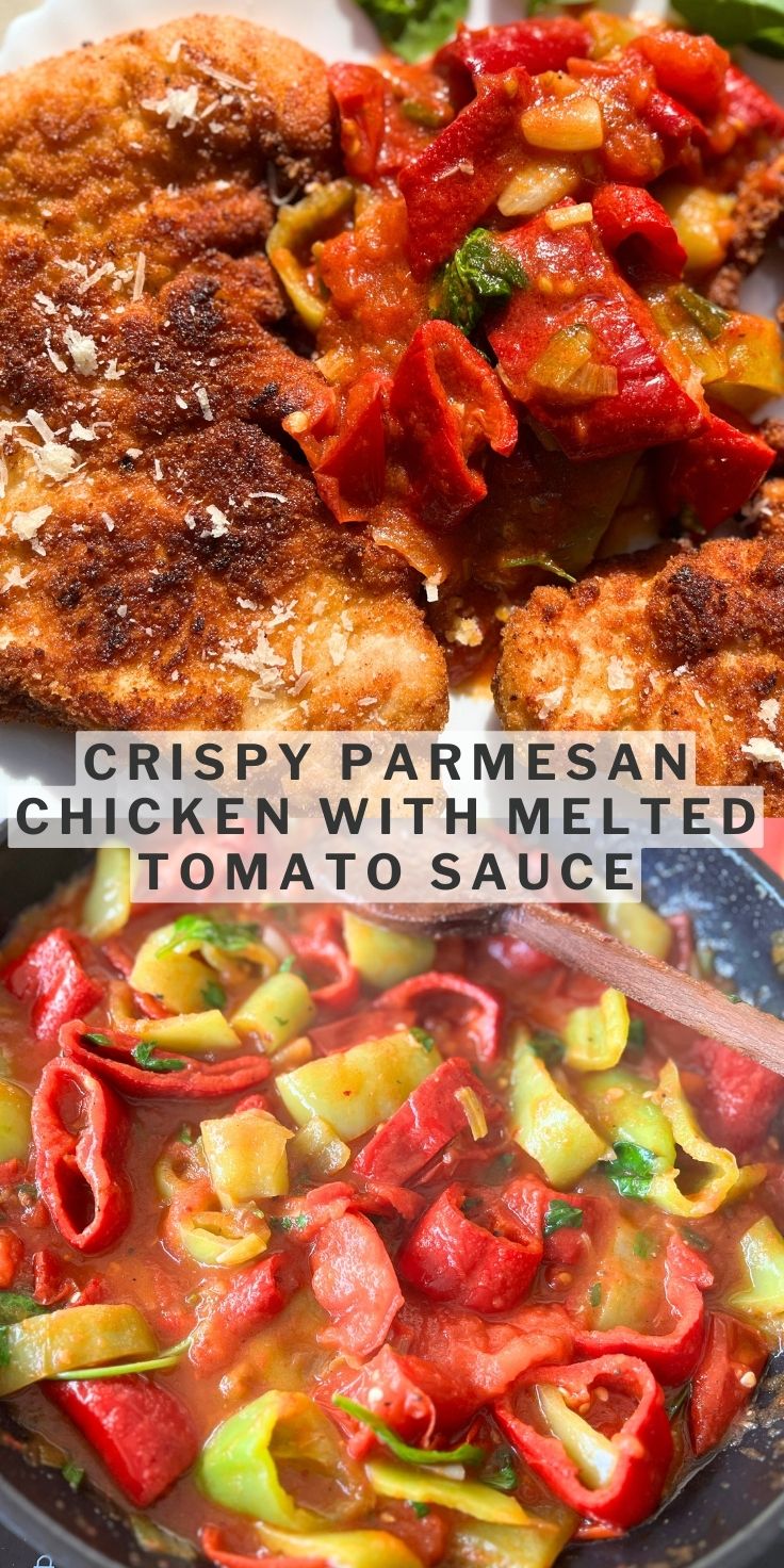 Crispy Parmesan Chicken Cutlets with Melted Tomato Sauce 3