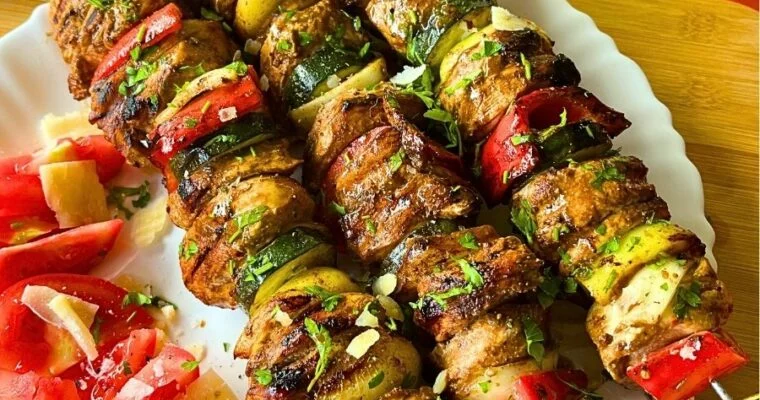 Grilled Chicken Kabobs with Balsamic Marinade