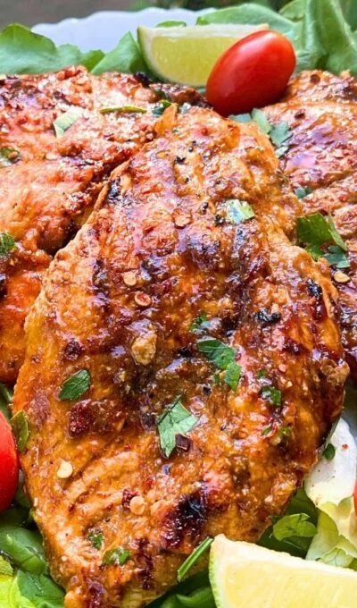 Grilled Mango Chicken Breasts (With a Sweet & Savory Glaze)