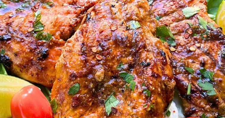 Grilled Mango Chicken Breasts (With a Sweet & Savory Glaze)