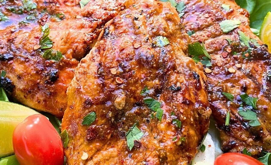 Grilled Mango Chicken Breasts (With a Sweet & Savory Glaze)