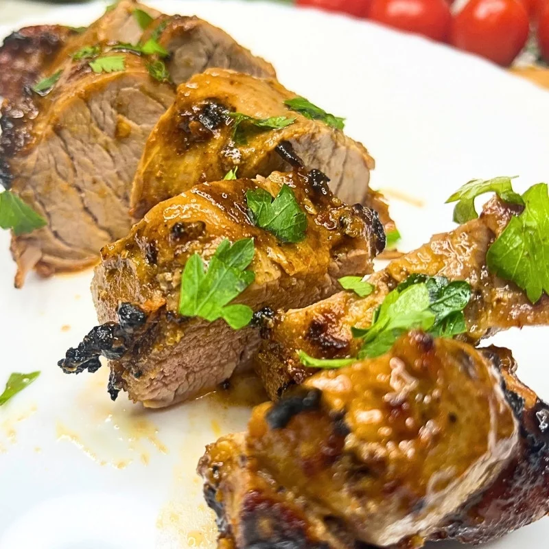 Air Fryer Pork Tenderloin with Honey & Dijon