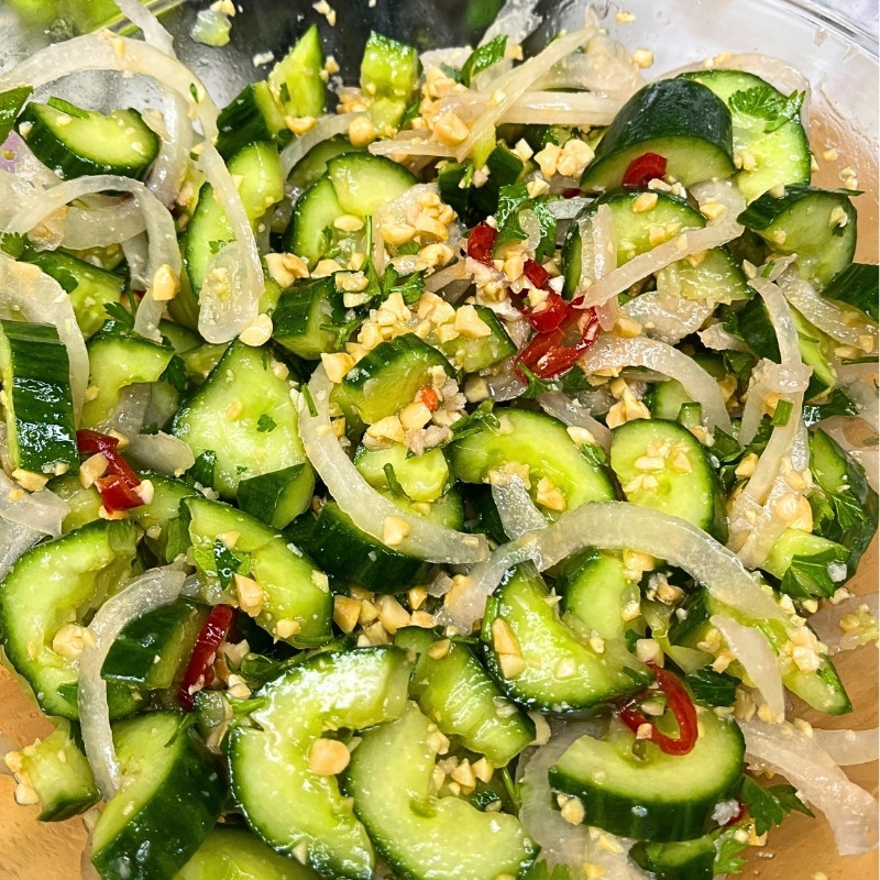 Thai Cucumber Salad (Lime, Chili & Peanuts)
