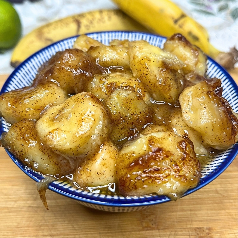 Pan-Fried Bananas with Honey & Cinnamon