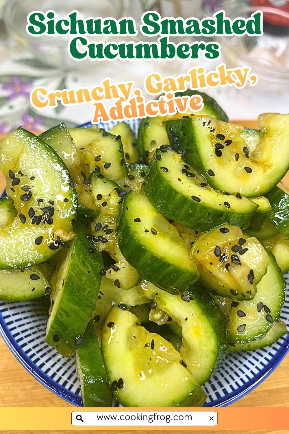 Sichuan Spicy Smashed Cucumber Salad