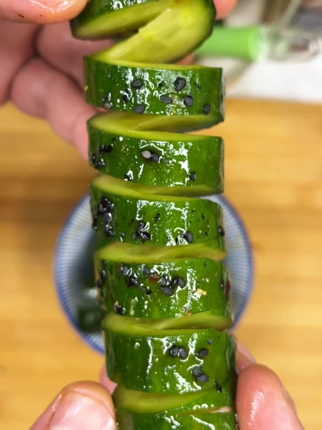 Spicy Spiral Cucumber Salad 2