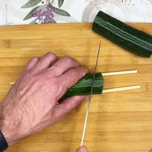 Cutting Spiral Cucumber Salad
