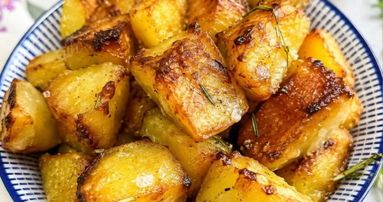 Ultra Crispy Roast Potatoes with Garlic-Rosemary Oil, Lemon & Honey