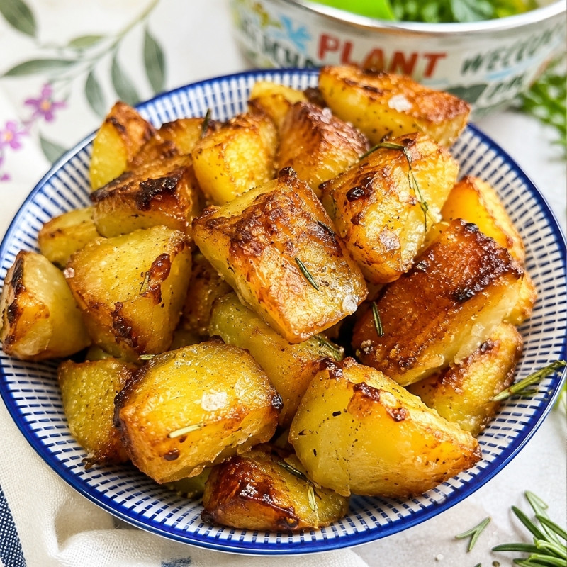 Ultra Crispy Roast Potatoes with Garlic-Rosemary Oil, Lemon & Honey