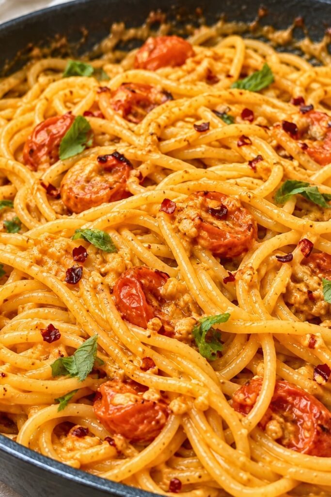 Roasted Tomato Garlic Butter Pasta