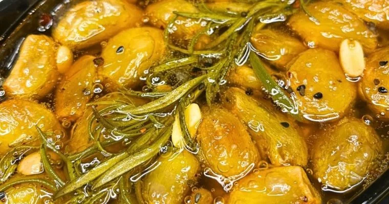 Rosemary Garlic Chili Oil (Oven-Confited)