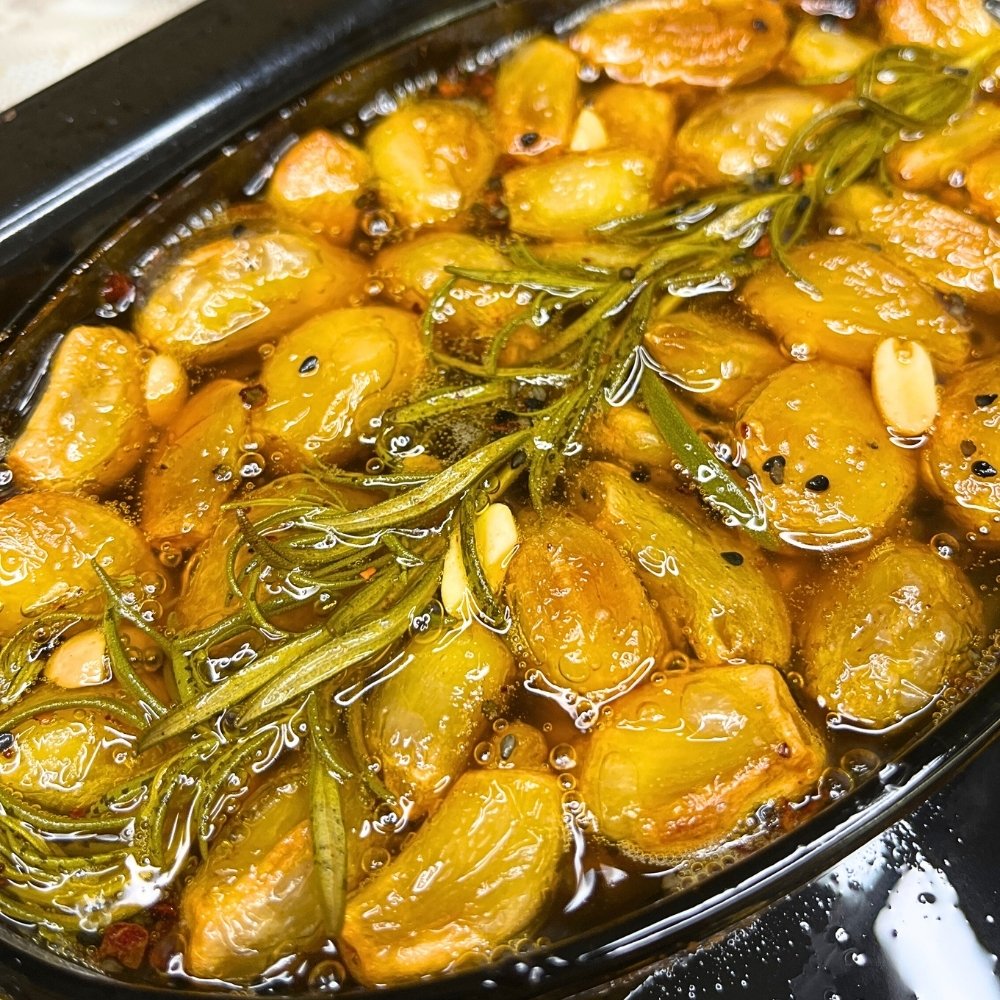 Rosemary Garlic Chili Oil (Oven-Confited)