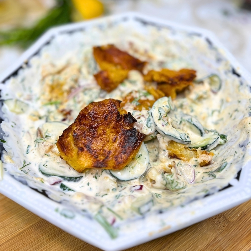 Crispy Smashed Potato Salad