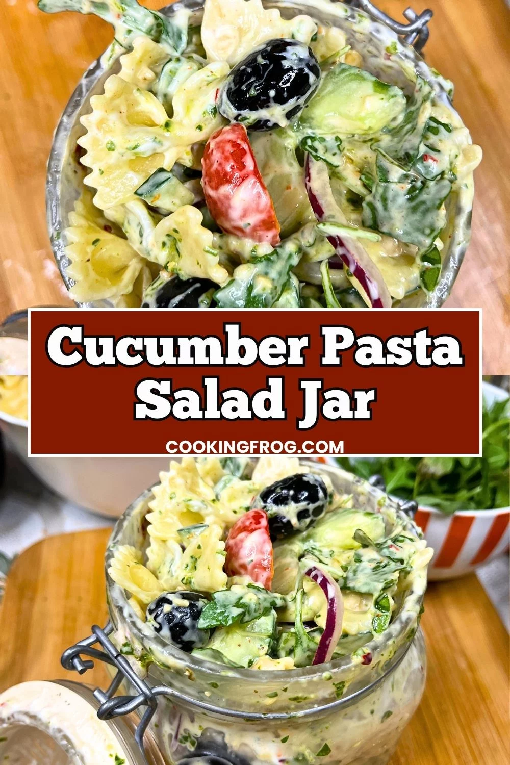 Cucumber Pasta Salad Jar