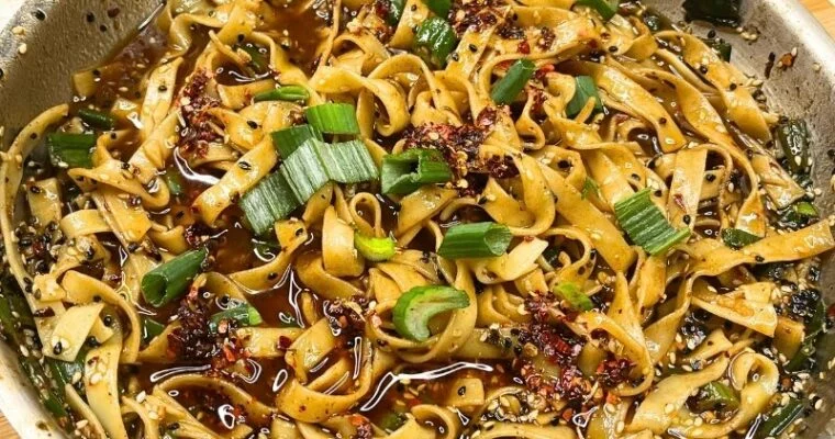 Spicy Chili Crisp Peanut Noodles