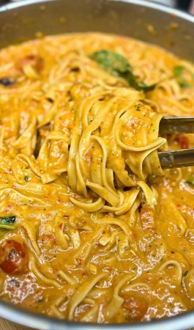 Creamy Air Fryer Roasted Veggie Pasta