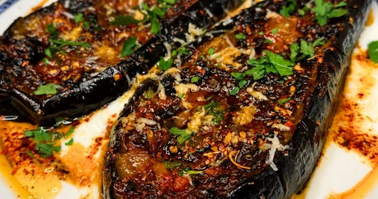 Roasted Garlic Butter Eggplant