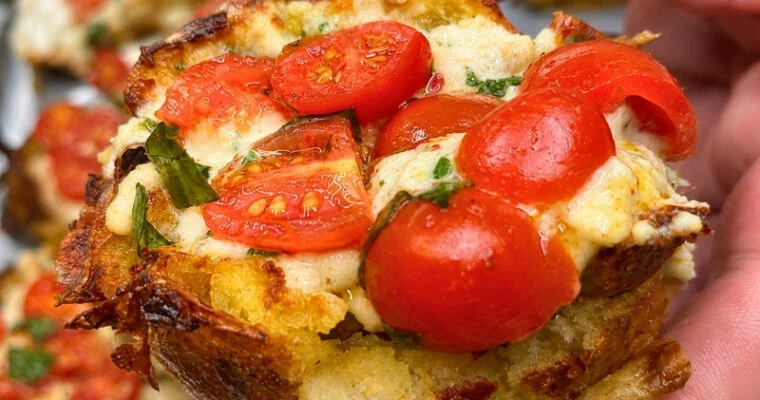 Crispy Bruschetta Potato Cups