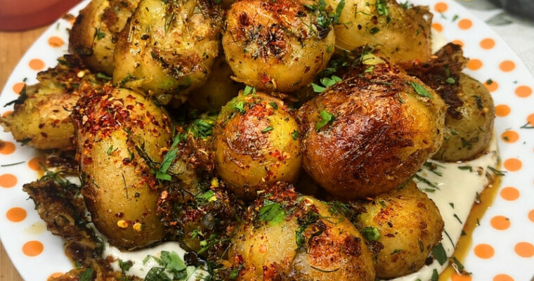 Crispy Pan Fried Baby Potatoes