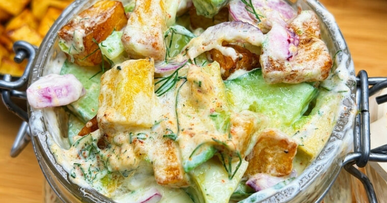 Crispy Potato Cucumber Avocado Salad