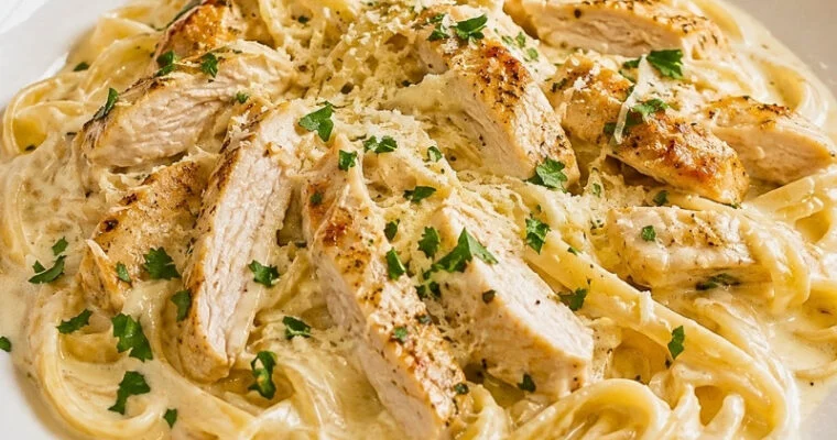 Creamy Garlic Parmesan Chicken Alfredo