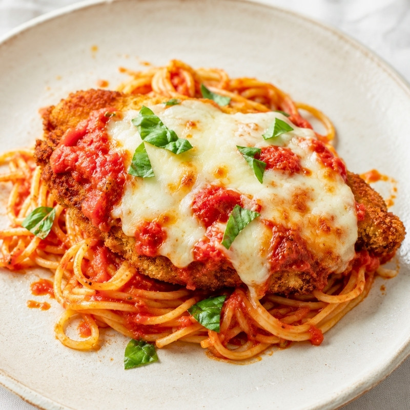 Chicken Parmesan with Marinara and Mozzarella