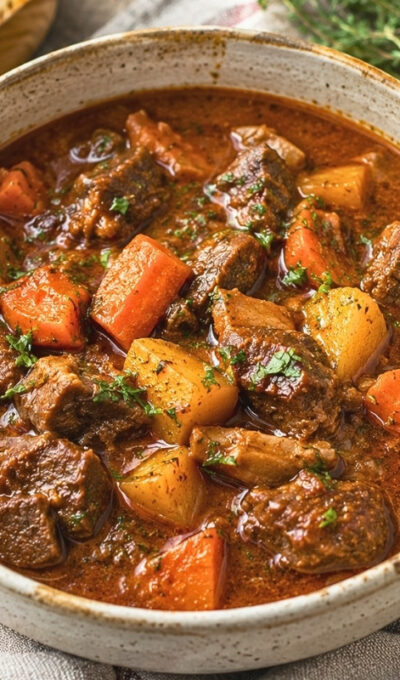 Classic Beef Stew Recipe with Tender Chuck and Rich Gravy