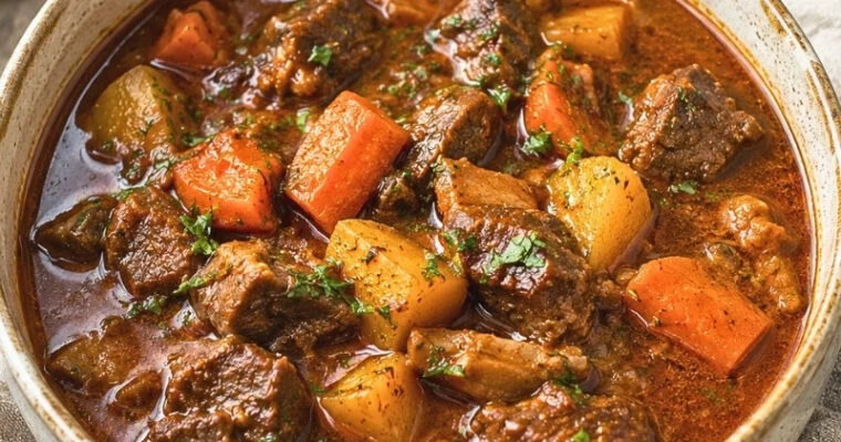 Classic Beef Stew Recipe with Tender Chuck and Rich Gravy