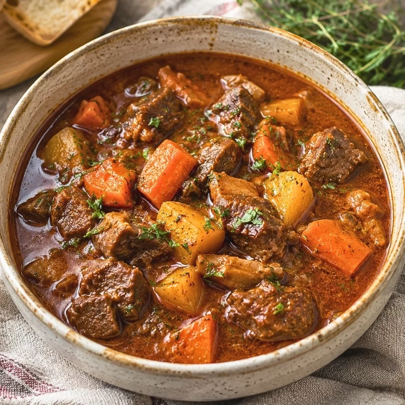 Classic Beef Stew Recipe with Tender Chuck and Rich Gravy