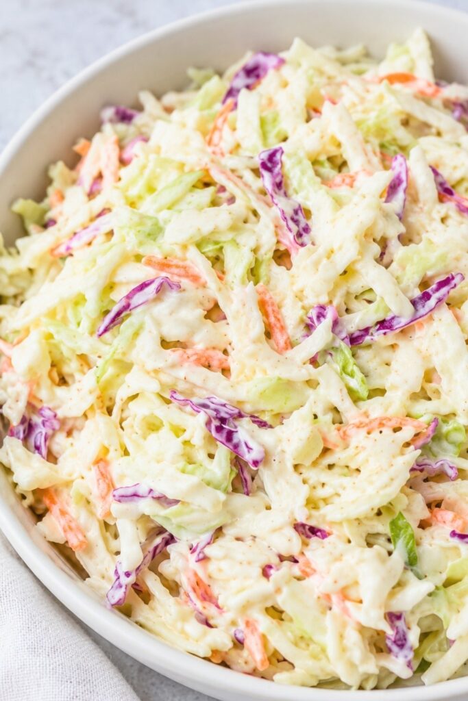 Classic Coleslaw Recipe with a Creamy Tangy Dressing