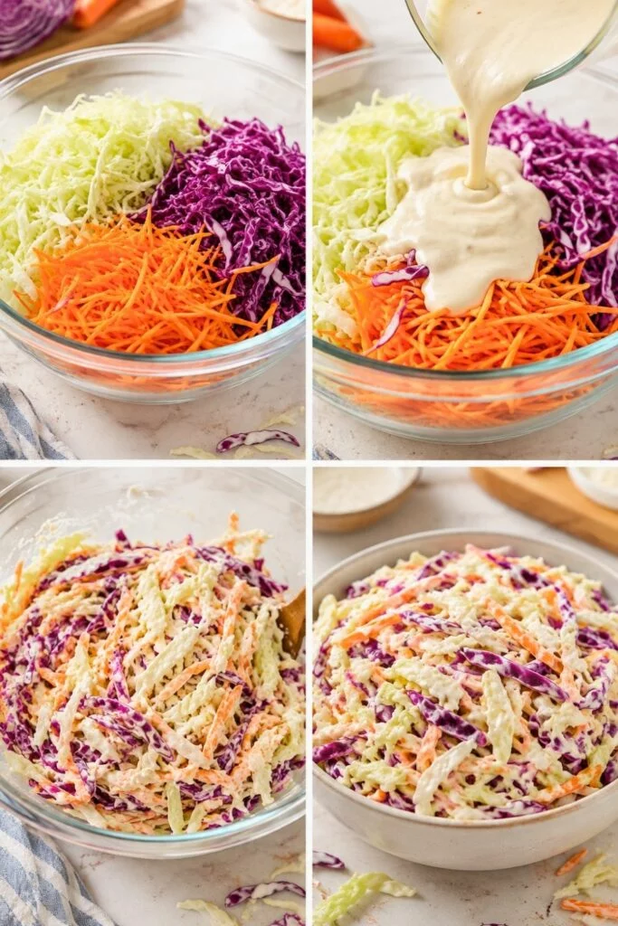 Classic Coleslaw with a Creamy Tangy Dressing