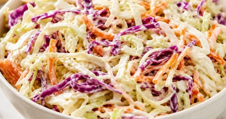 Classic Coleslaw with a Creamy Tangy Dressing