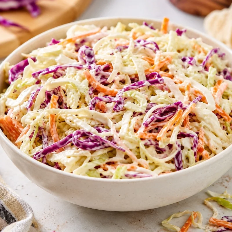 Classic Coleslaw with a Creamy Tangy Dressing