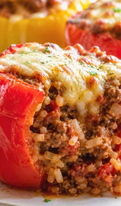 Classic Stuffed Peppers Recipe with Beef and Rice