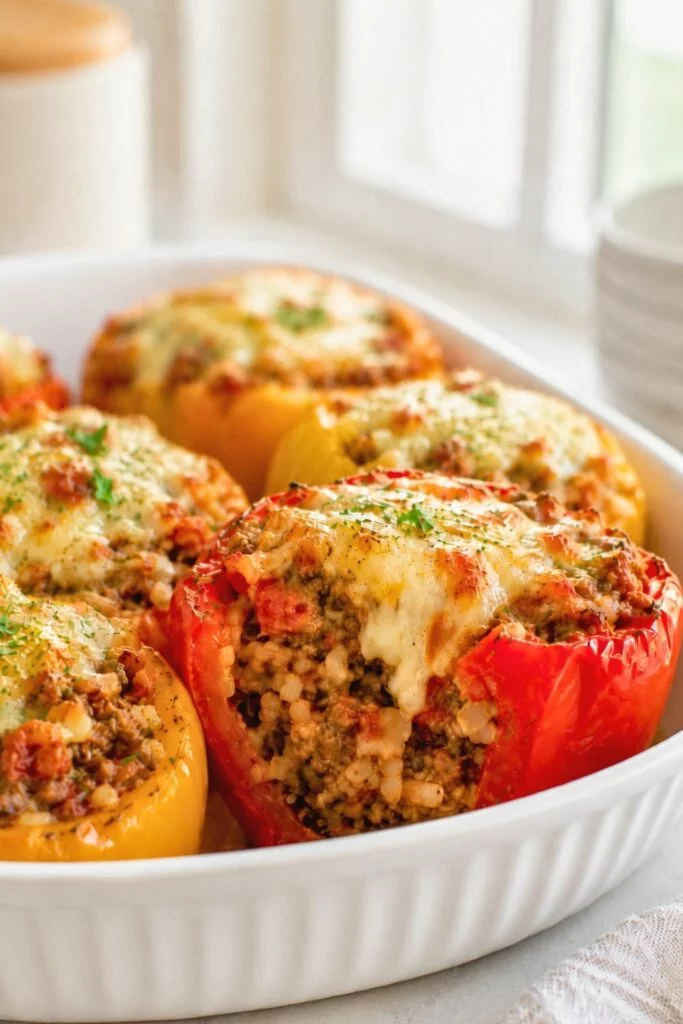 Classic Stuffed Peppers Recipe with Beef and Rice