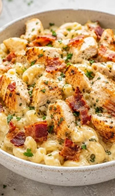 Creamy Chicken Ranch Mac and Cheese