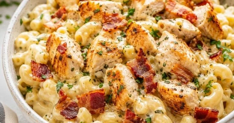 Creamy Chicken Ranch Mac and Cheese