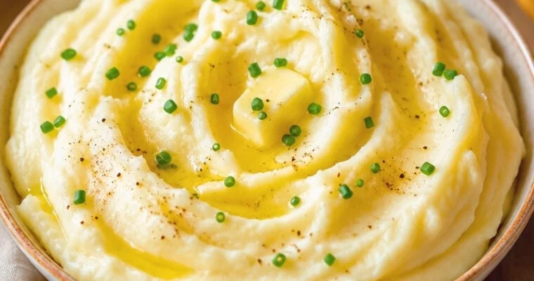 Creamy Mashed Potatoes Recipe with Butter and Milk
