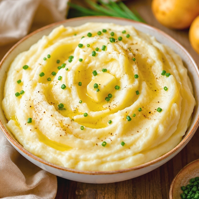 Creamy Mashed Potatoes Recipe with Butter and Milk
