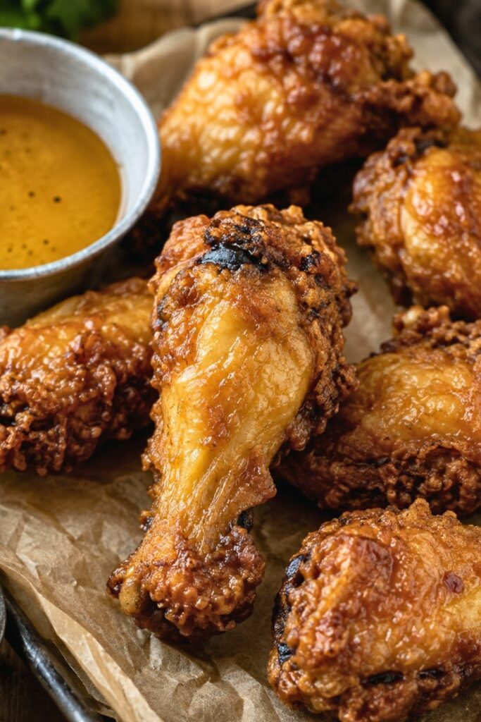 Crispy Honey Dijon Buffalo Chicken Wings